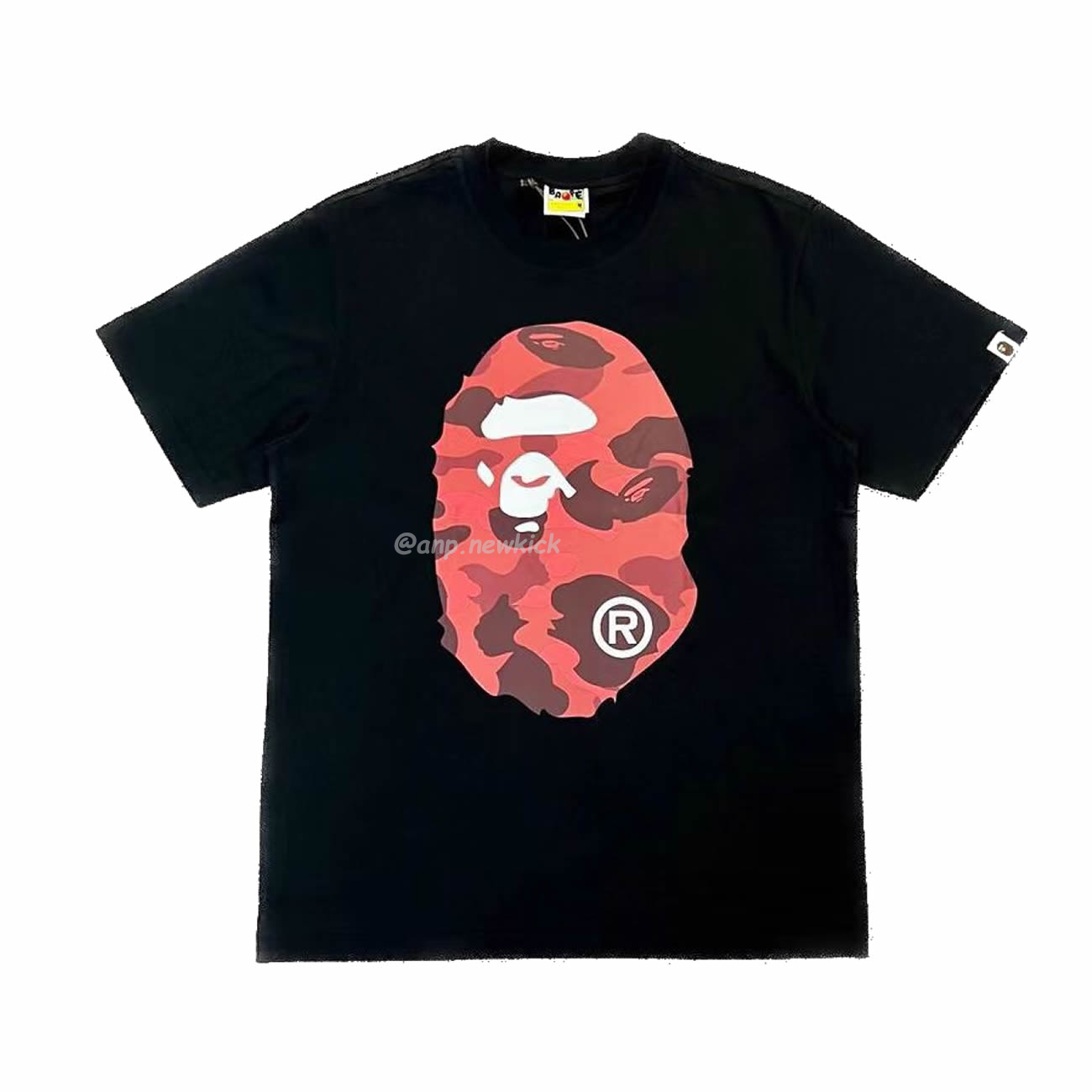 Bape Color Camo Big Ape Head Tee White Black White Green (22) - newkick.app